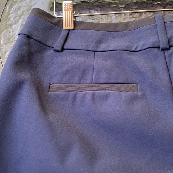Ann Taylor Navy with black trim tuxedo style pants - Picture 6 of 10